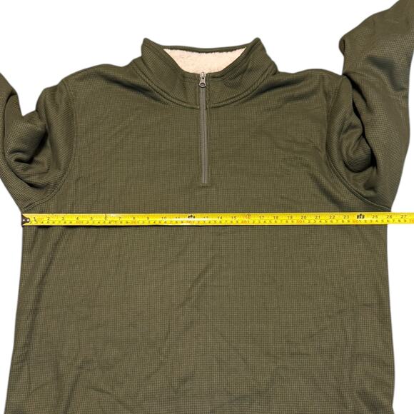 BC Clothing Sherpa Fleece Lined Quarter Zip Green Pullover XXL - Picture 5 of 6